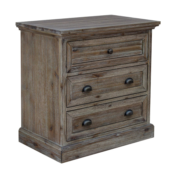 Sunset Trading Solstice Grey 5 Piece King Bedroom Set | Gray/Brown Acacia Wood