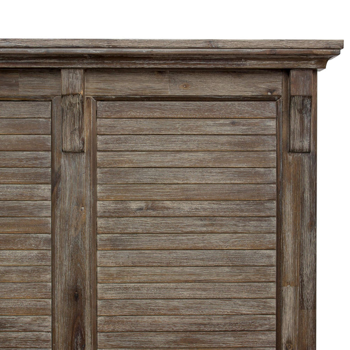 Sunset Trading Solstice Grey Queen Bed | Gray/Brown Acacia Wood