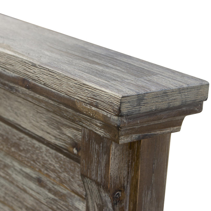 Sunset Trading Solstice Grey Queen Bed | Gray/Brown Acacia Wood