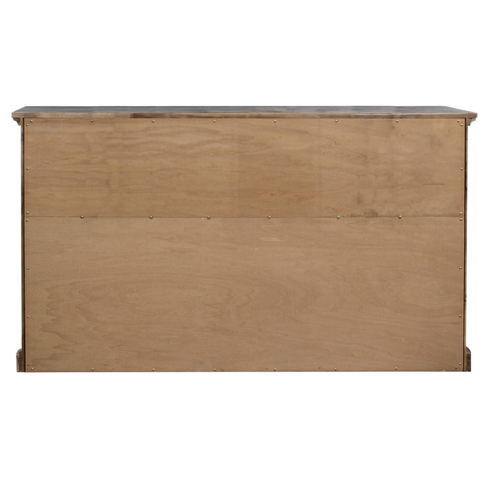 Sunset Trading Solstice Grey 7 Drawer Dresser | Gray/Brown Acacia Wood | Fully Assembled Bedroom Furniture