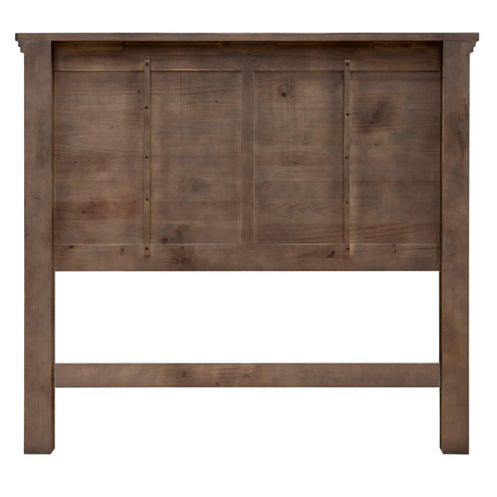 Sunset Trading Crossing Barn King Wood Panel Bed | Gray Acacia Wood