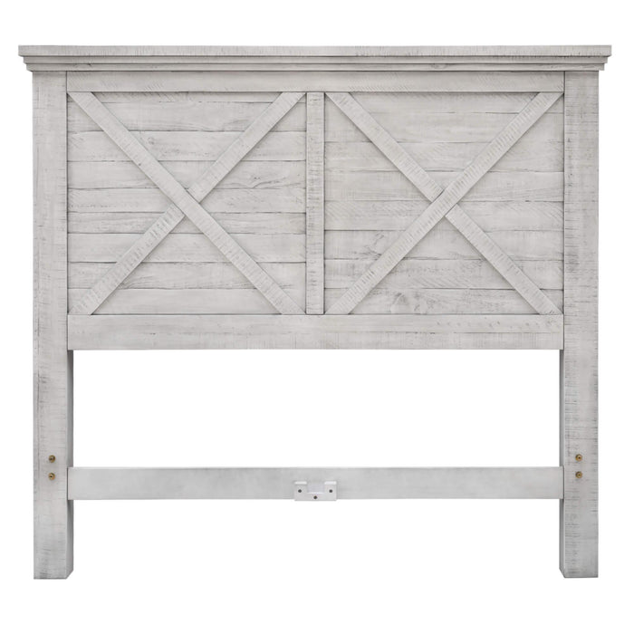 Sunset Trading Crossing Barn Queen Wood Panel Bed | Gray Acacia Wood