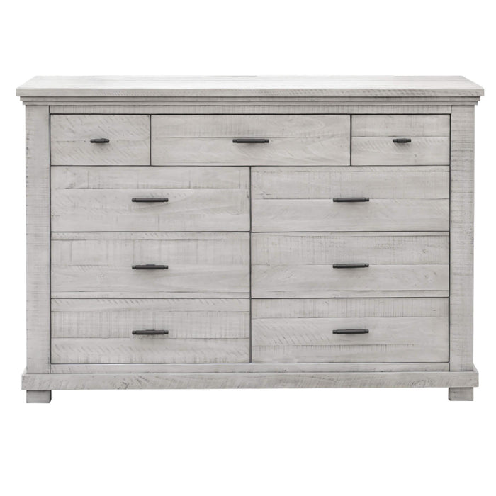Sunset Trading Crossing Barn 9 Drawer Bedroom Dresser | Gray Acacia Wood