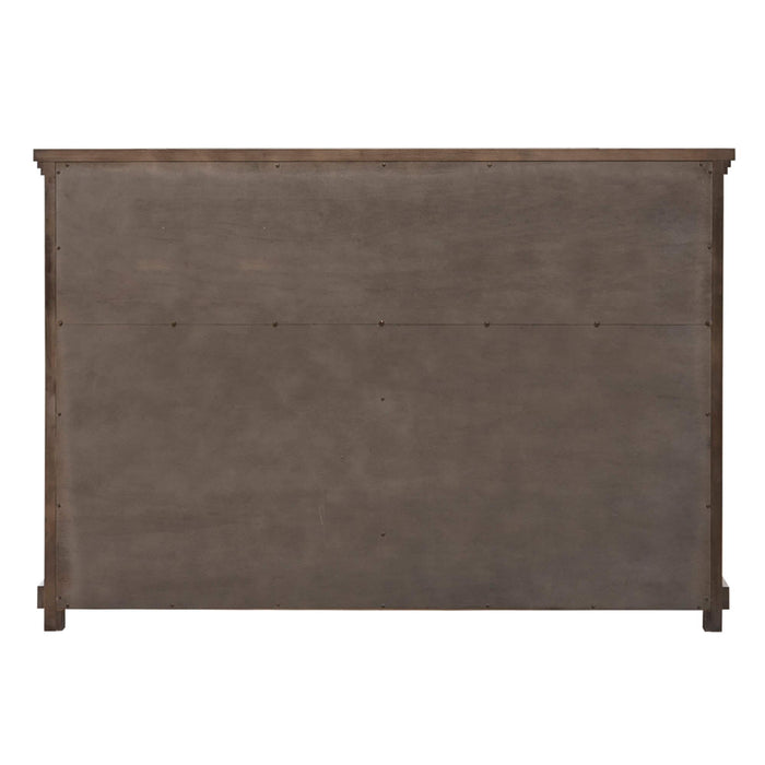Sunset Trading Crossing Barn 9 Drawer Bedroom Dresser | Gray Acacia Wood