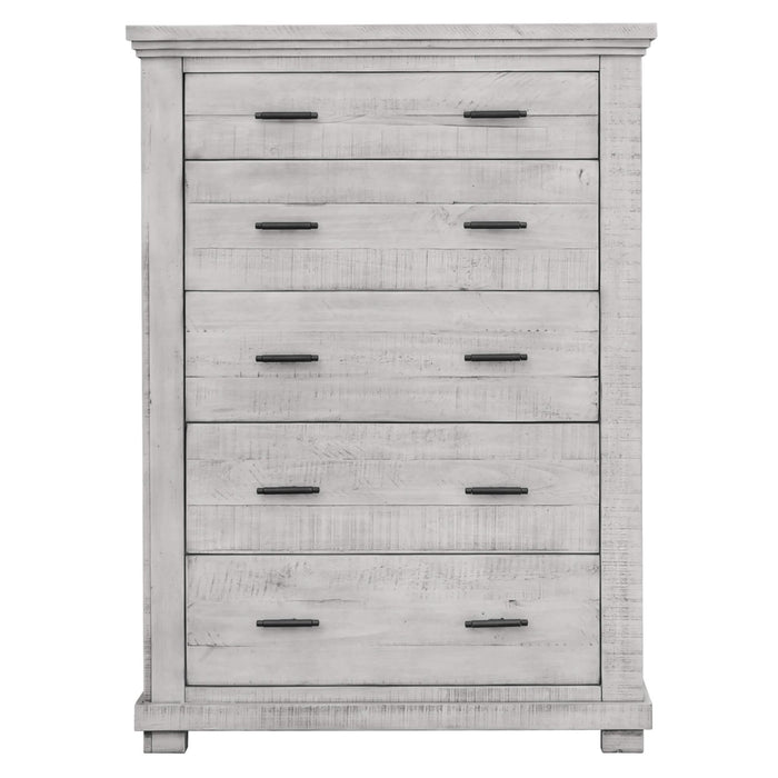 Sunset Trading Crossing Barn 5 Drawer Bedroom Chest | Gray Acacia Wood