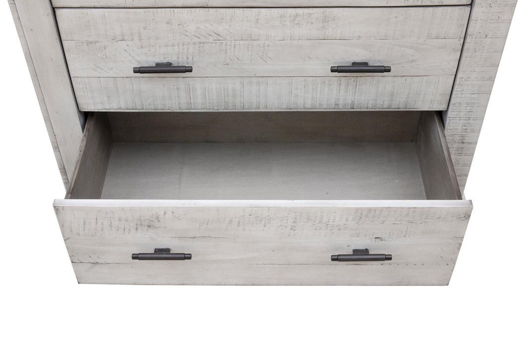 Sunset Trading Crossing Barn 5 Drawer Bedroom Chest | Gray Acacia Wood