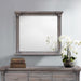 Sunset Trading Fawn Gray Wood Framed Beveled Mirror| Light Grey Solid Acacia Wood -  Chapter 11 Furniture (Lewiston, Maine)