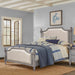 Sunset Trading Fawn Gray Queen Upholstered Panel Bed | Light Grey Solid Acacia Wood -  Chapter 11 Furniture (Lewiston, Maine)