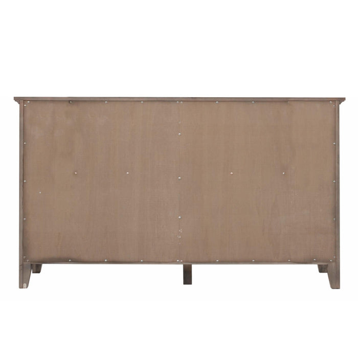 Sunset Trading Mission Bay 9 Drawer Double Bedroom Dresser | Amish Brown Solid Wood | Fully Assembled Furniture