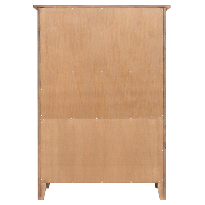 Sunset Trading Mission Bay 6 Drawer Bedroom Chest | Amish Brown Solid Wood | Fully Assembled Vertical Dresser
