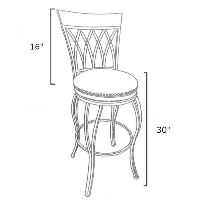 Sunset Trading 30" Victoria Highback Swivel Barstool