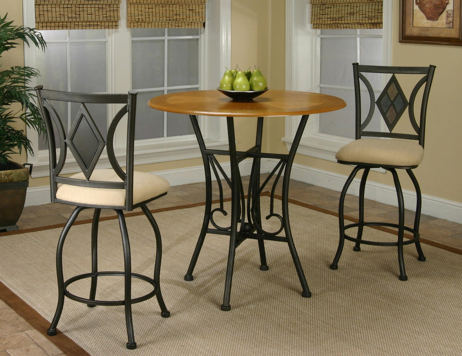 Sunset Trading 3 Piece Dart 36" Round Pub Table Set