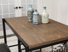 Sunset Trading Rustic Elm Industrial 3 Piece Counter Height Pub Table Set | 2 Stools| Shelves -  Chapter 11 Furniture (Lewiston, Maine)