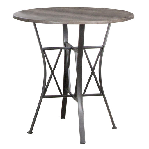 Sunset Trading Star 36" Round Pub Table | Bar Height Dining | Gray Metal and Wood | Seats 4 -  Chapter 11 Furniture (Lewiston, Maine)