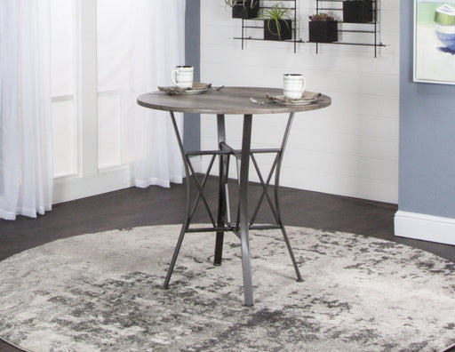 Sunset Trading Star 36" Round Pub Table | Bar Height Dining | Gray Metal and Wood | Seats 4 -  Chapter 11 Furniture (Lewiston, Maine)