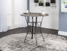 Sunset Trading Star 36" Round Pub Table | Bar Height Dining | Gray Metal and Wood | Seats 4 -  Chapter 11 Furniture (Lewiston, Maine)