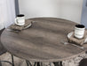 Sunset Trading Star 36" Round Pub Table | Bar Height Dining | Gray Metal and Wood | Seats 4 -  Chapter 11 Furniture (Lewiston, Maine)
