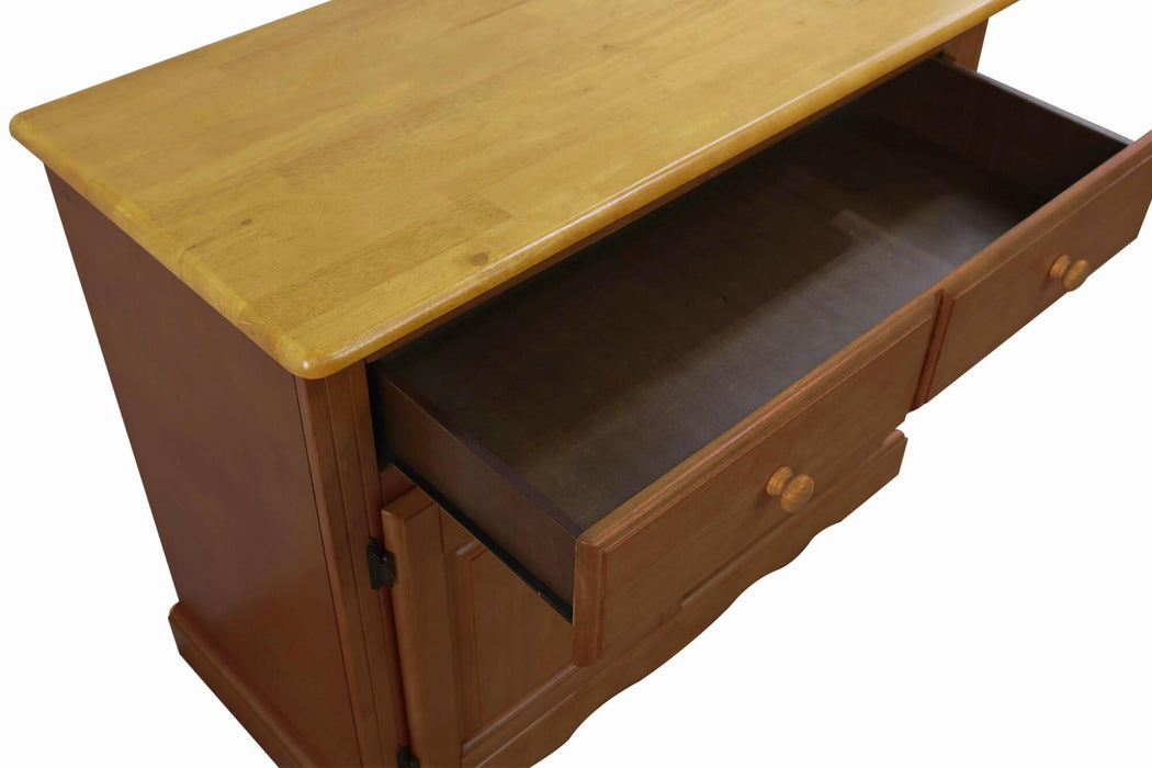 Sunset Trading Oak Selections Keepsake Buffet | Nutmeg Brown and Light Oak