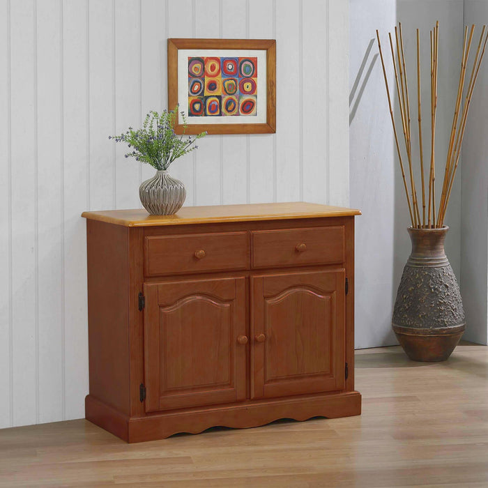 Sunset Trading Oak Selections Keepsake Buffet | Nutmeg Brown and Light Oak