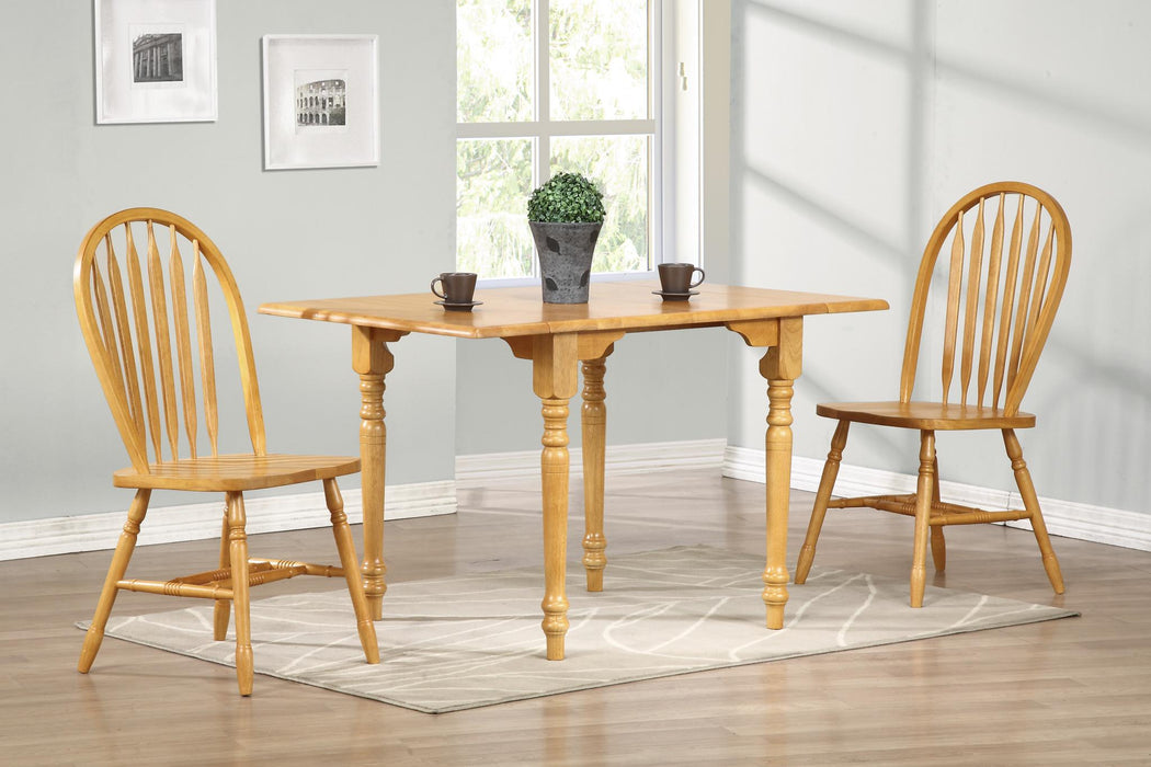 Sunset Trading Selections Windsor Arrowback Dining Side Chair | Light Oak Solid Wood | Set of 2 Fully Assembled Sidechairs