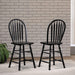 Sunset Trading Selections Arrowback Windsor 24" Barstool | Distressed Black Solid Wood Counter Height Stool | Set of 2 -  Chapter 11 Furniture (Lewiston, Maine)