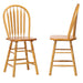Sunset Trading Selections Arrowback Windsor 24" Barstool | Light Oak Solid Wood Counter Height Stool | Set of 2 -  Chapter 11 Furniture (Lewiston, Maine)