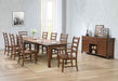 Sunset Trading Simply Brook 10 Piece 134" Rectangular Extendable Table Dining Set | Sideboard | Amish Brown | Seats 12 -  Chapter 11 Furniture (Lewiston, Maine)