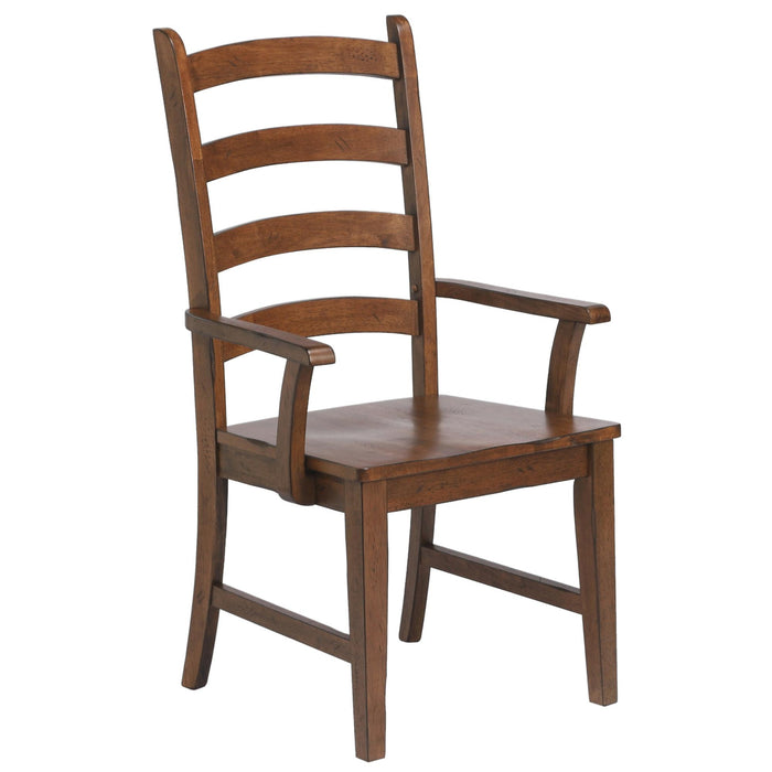 Sunset Trading Simply Brook 11 Piece 134" Rectangular Extendable Table Dining Set | Amish Brown | Seats 12