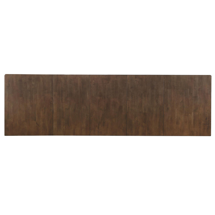 Sunset Trading Simply Brook 9 Piece 134" Rectangular Extendable Table Dining Set | Amish Brown | Seats 12