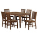 Sunset Trading Simply Brook 7 Piece 60" Rectangular Table Dining Set | 6 Chairs | Amish Brown | Seats 7 -  Chapter 11 Furniture (Lewiston, Maine)
