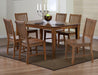 Sunset Trading Simply Brook 7 Piece 60" Rectangular Table Dining Set | 6 Chairs | Amish Brown | Seats 7 -  Chapter 11 Furniture (Lewiston, Maine)