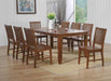 Sunset Trading Simply Brook 10 Piece 72" Rectangular Extendable Table Dining Set | Sideboard | Amish Brown | Seats 8 -  Chapter 11 Furniture (Lewiston, Maine)