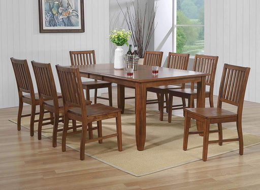 Sunset Trading Simply Brook 10 Piece 72" Rectangular Extendable Table Dining Set | Sideboard | Amish Brown | Seats 8 -  Chapter 11 Furniture (Lewiston, Maine)