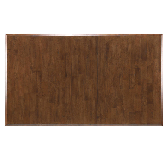 Sunset Trading Simply Brook 9 Piece 72" Rectangular Extendable Table Dining Set | 8 Slat Back Chairs| Amish Brown | Seats 8