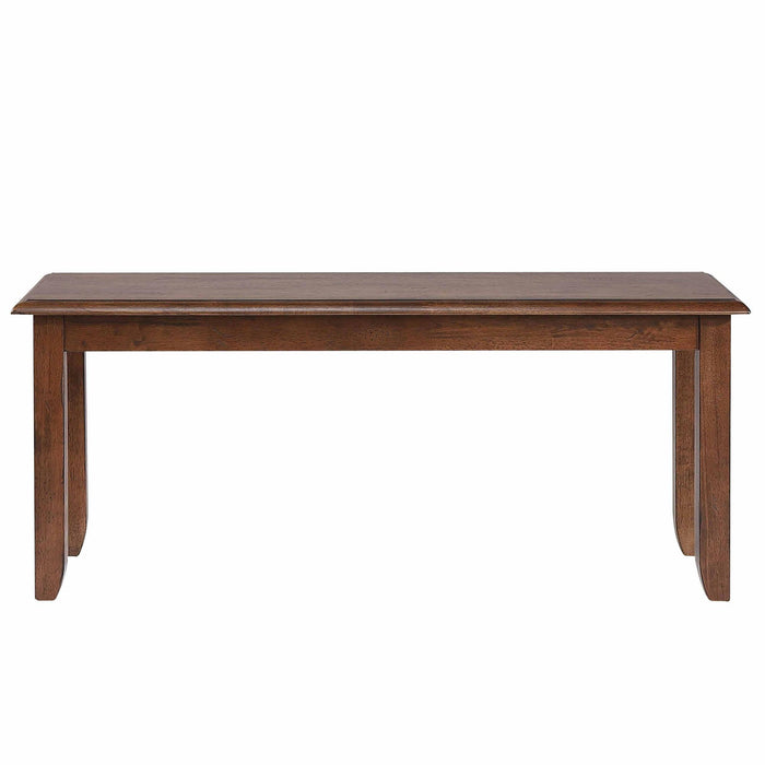 Sunset Trading Simply Brook 42" Dining Bench | Amish Brown | Solid Wood