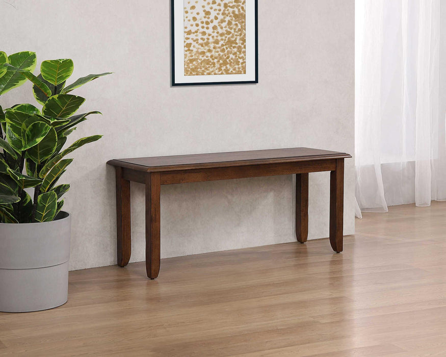 Sunset Trading Simply Brook 42" Dining Bench | Amish Brown | Solid Wood