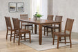Sunset Trading Simply Brook 8 Piece 72" Rectangular Extendable Table Dining Set | Sideboard | Amish Brown | Seats 8 -  Chapter 11 Furniture (Lewiston, Maine)
