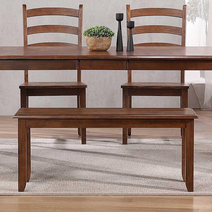 Sunset Trading Simply Brook 42" Dining Bench | Amish Brown | Solid Wood