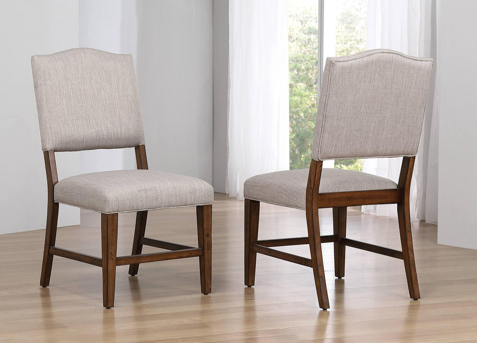 Sunset Trading Simply Brook Upholstered Dining Chair | Set of 2 | Amish Brown