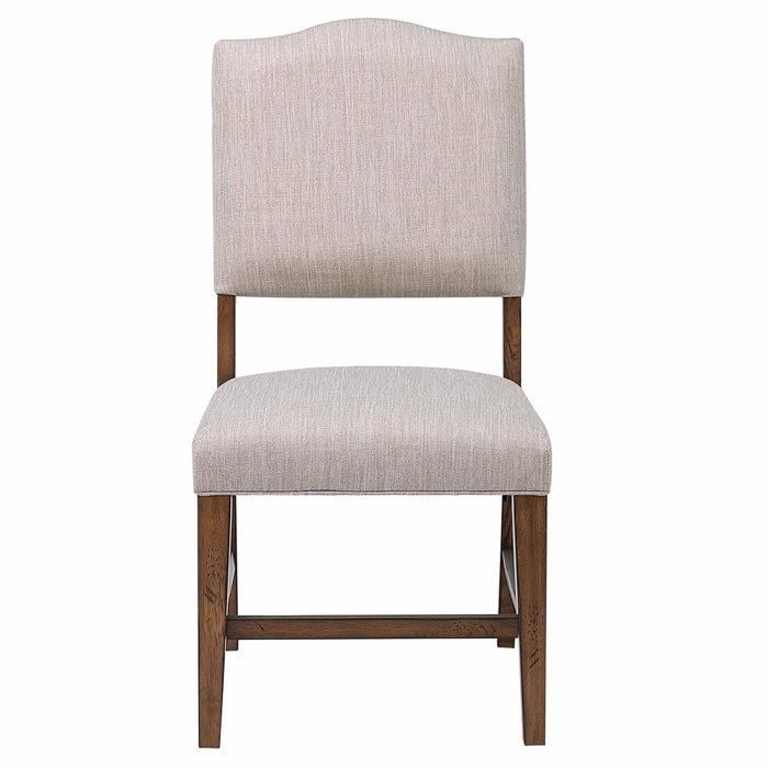 Sunset Trading Simply Brook Upholstered Dining Chair | Set of 2 | Amish Brown
