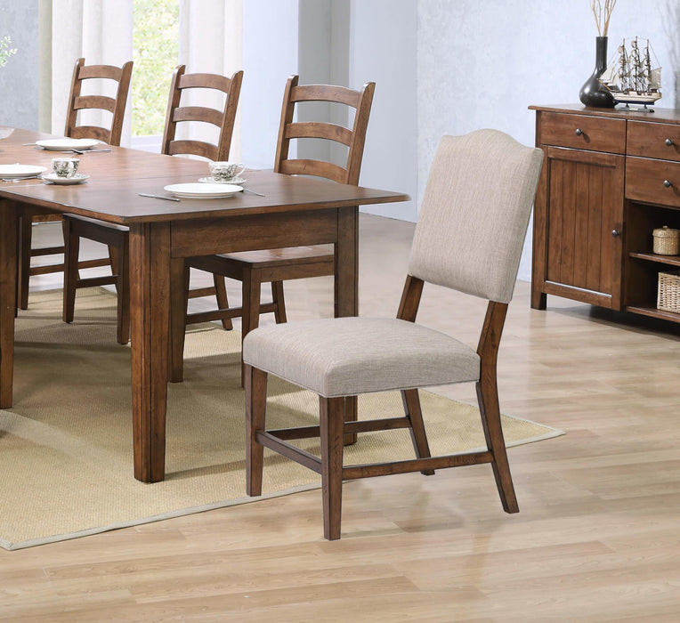 Sunset Trading Simply Brook Upholstered Dining Chair | Set of 2 | Amish Brown