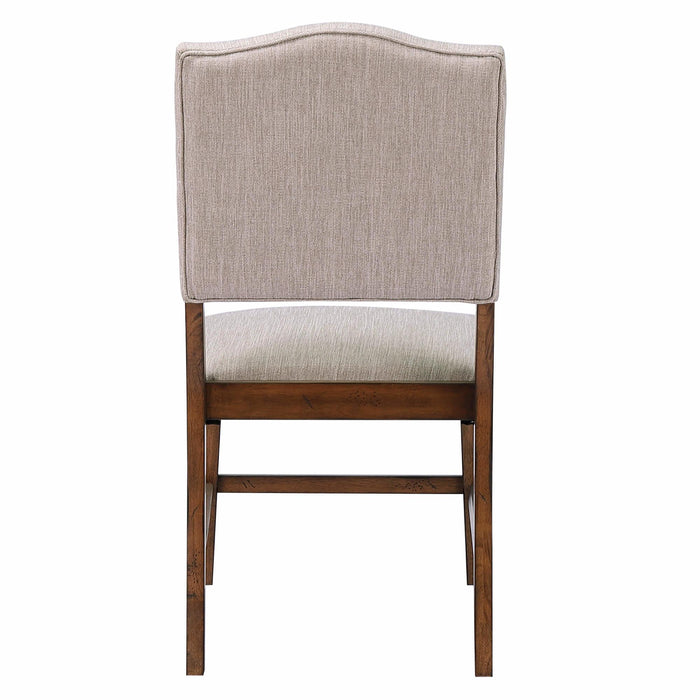 Sunset Trading Simply Brook Upholstered Dining Chair | Set of 2 | Amish Brown