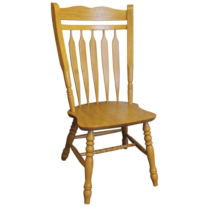 Sunset Trading Oak Selections Aspen Dining Chair | Light Oak | Set of 2