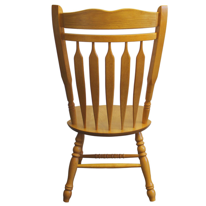 Sunset Trading Oak Selections Aspen Dining Chair | Light Oak | Set of 2