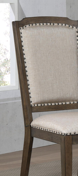 Sunset Trading Cali Upholstered Dining Chair with Nailheads | Set of 2