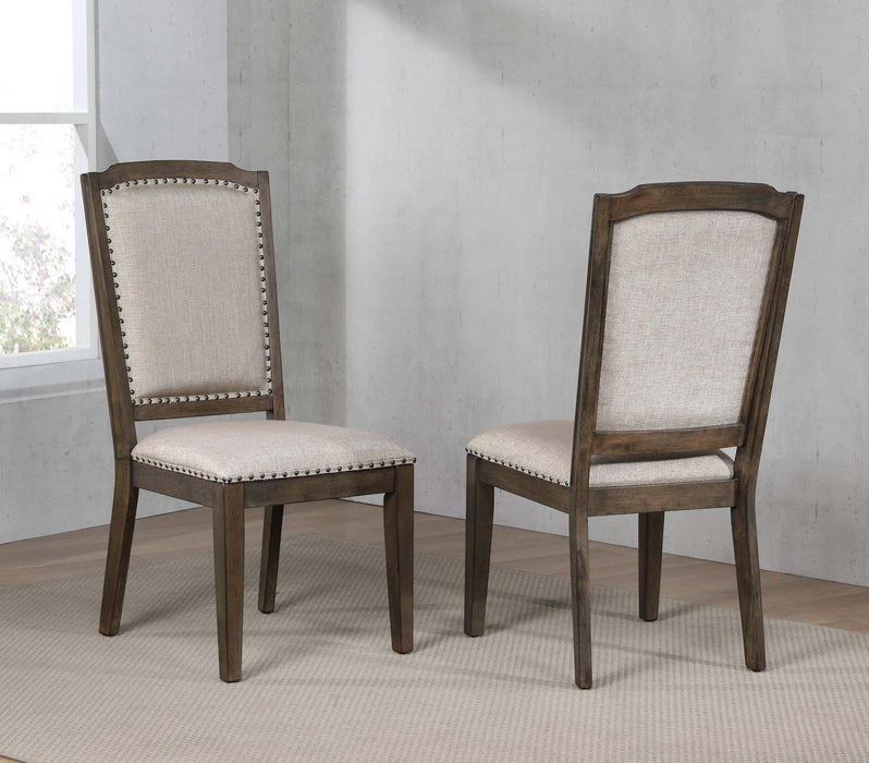Sunset Trading Cali Upholstered Dining Chair with Nailheads | Set of 2