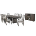 Sunset Trading Cali 10 Piece 96" Rectangular Extendable Dining Table Set with Server | Brown Solid Wood | Seats 8 -  Chapter 11 Furniture (Lewiston, Maine)