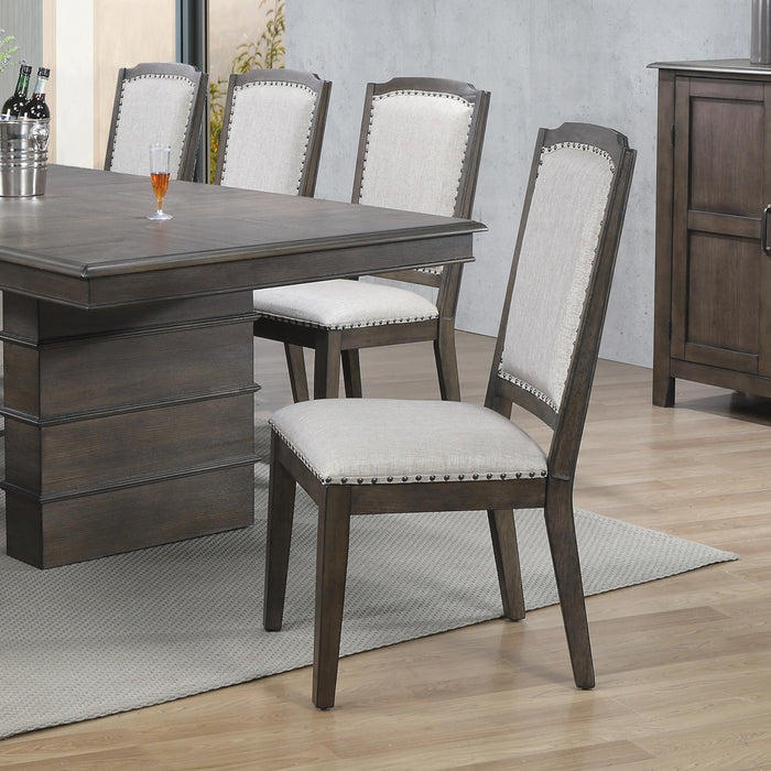 Sunset Trading Cali Upholstered Dining Chair with Nailheads | Set of 2