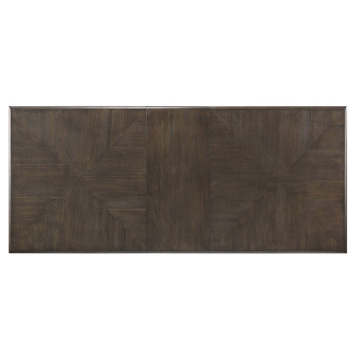 Sunset Trading Cali 9 Piece 96" Rectangular Extendable Dining Table Set | Brown Solid Wood | Seats 8