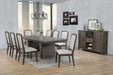 Sunset Trading Cali 10 Piece 96" Rectangular Extendable Dining Table Set with Server | Brown Solid Wood | Seats 8 -  Chapter 11 Furniture (Lewiston, Maine)